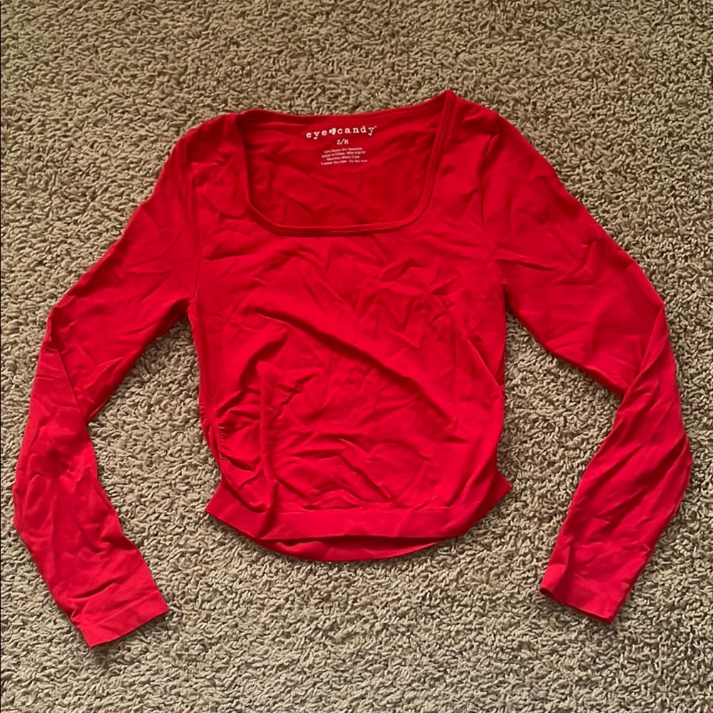 eye candy Stretchy Cropped Long-sleeve